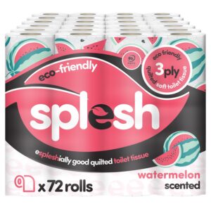 Quilted Toilet Roll Luxury Watermelon 3-Ply Soft Toilet Paper, 72 Rolls